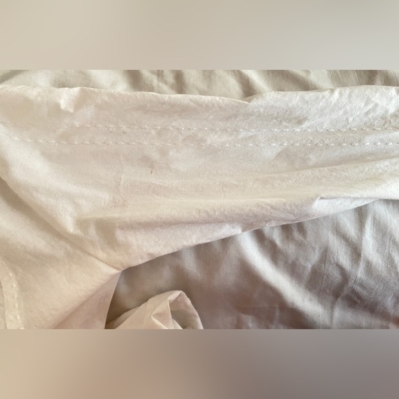 Esprit white 100% cotton hand-stitch blouse. Threads pulling sleeves. Women's XS - Picture 14 of 15